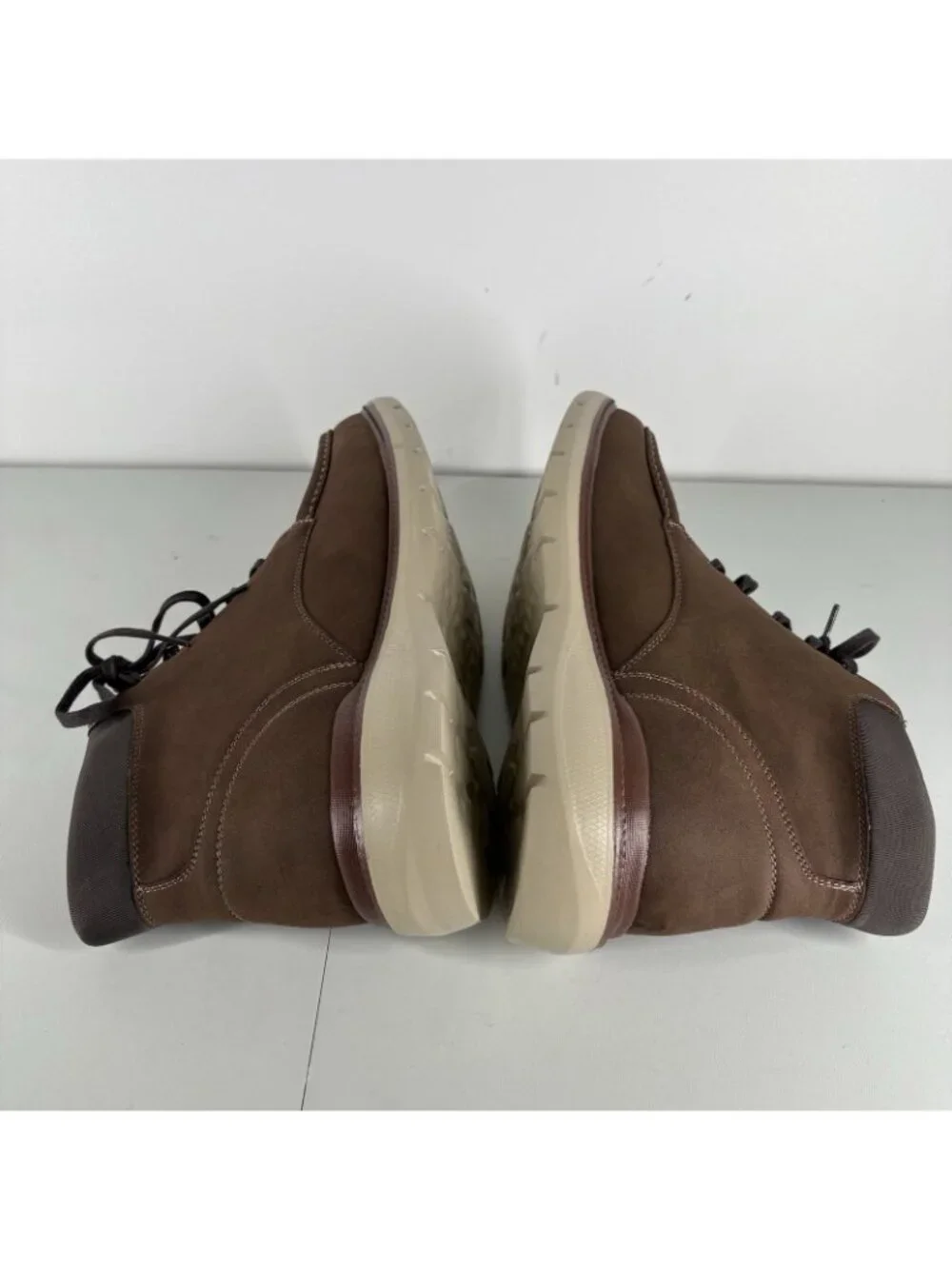 Dockers Men Size 13M Brown Faux Leather Casual Lace Up Rowan Chukka Boots NWB